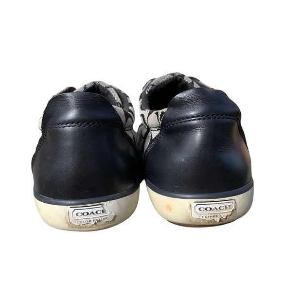 Coach Barrett women’s size 8 1/2 sneakers Grey Signature Canvas Shoes - Picture 4 of 12